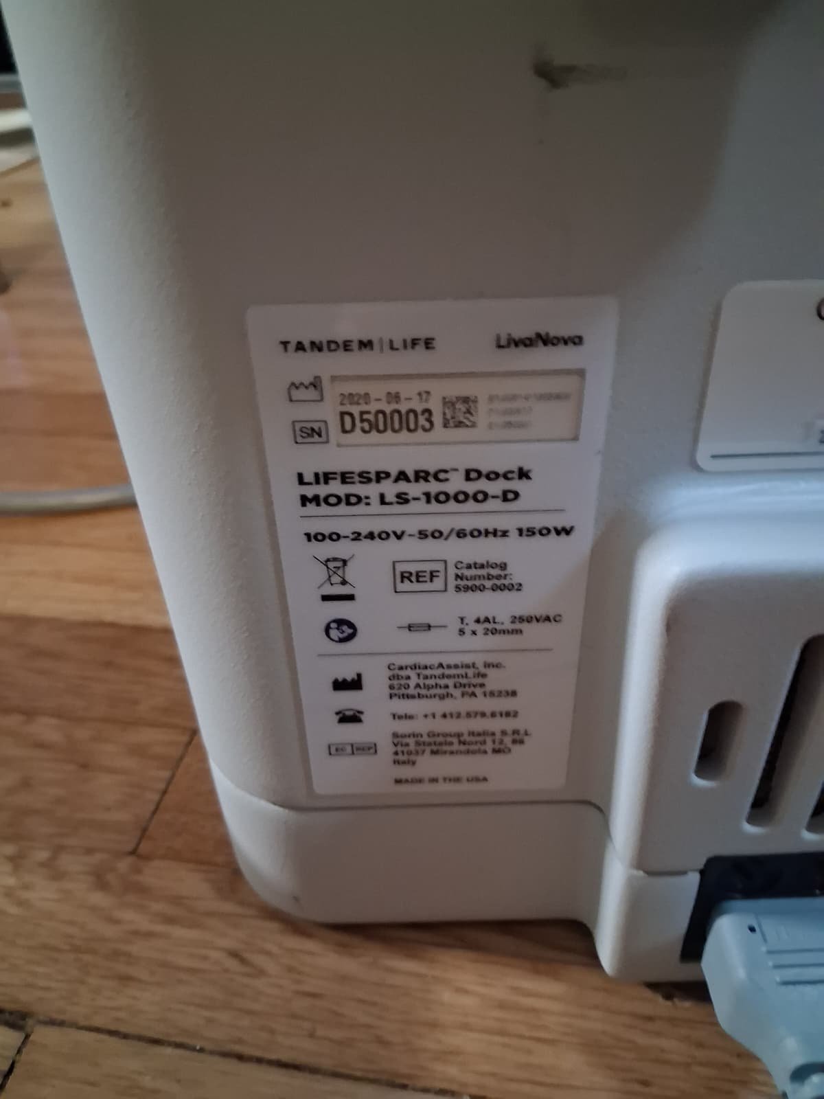 LivaNova Lifesparc Cardiopulmonary bypass pump controller