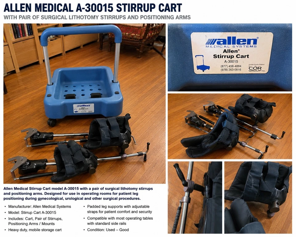 Allen Medical Stirrup Cart A-30015