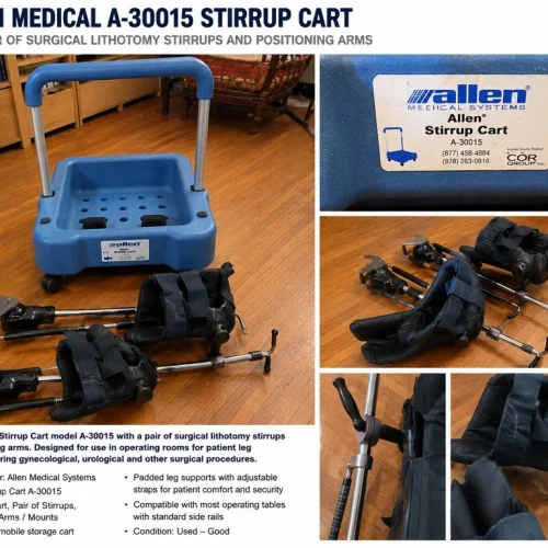 Allen Medical Stirrup Cart A 30015 with Pair of Surgical Lithotomy Stirrups2
