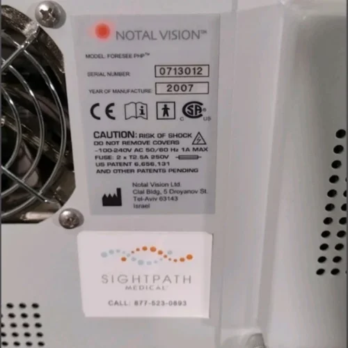 Notal Vision Foresee PHP Hyperacuity Perimeter – Powers On w Video --